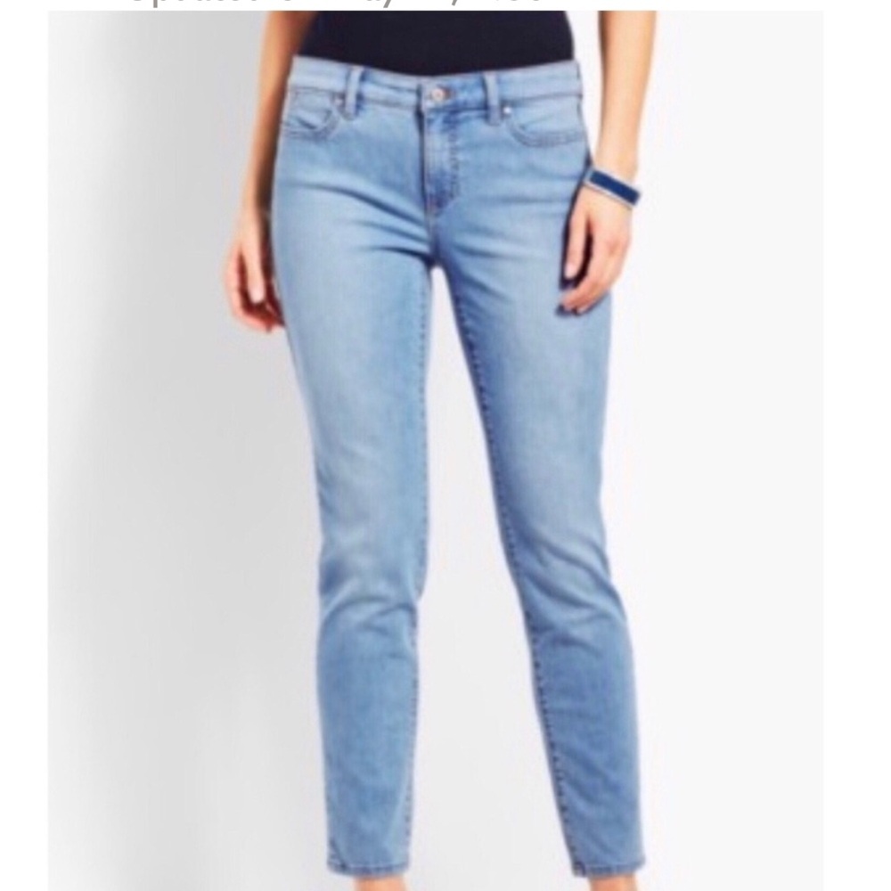 Talbots Flawless Five Pocket Slim Ankle Jeans light wash size 4